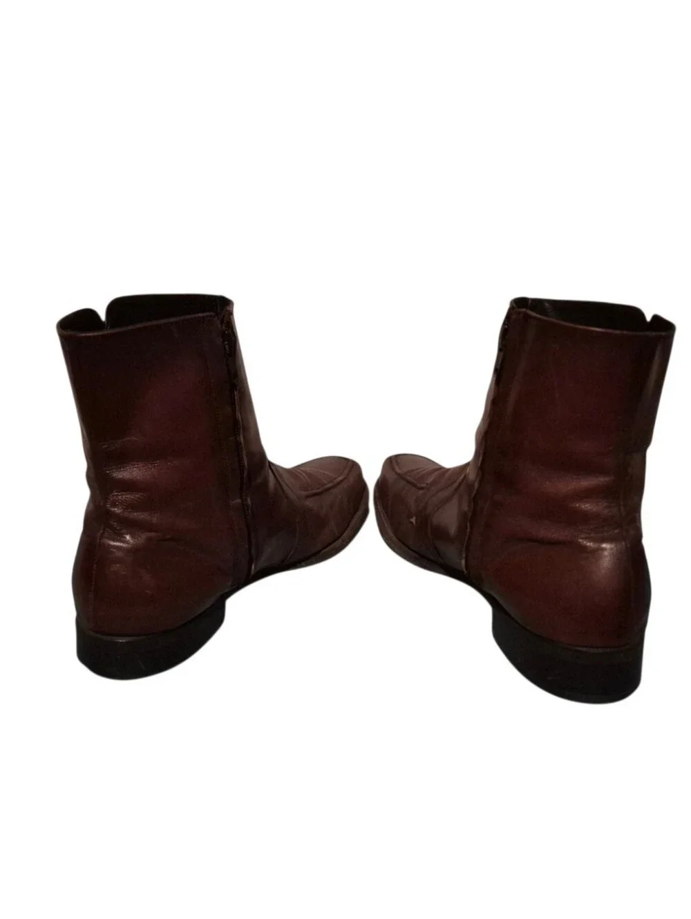 Vintage Florsheim Leather Side-Zip Moc-Toe Moto Dress Boots Men's Size 9.5E